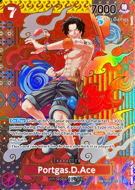 OP02-013 Portgas. D. Ace Character Card Special Alternate Art