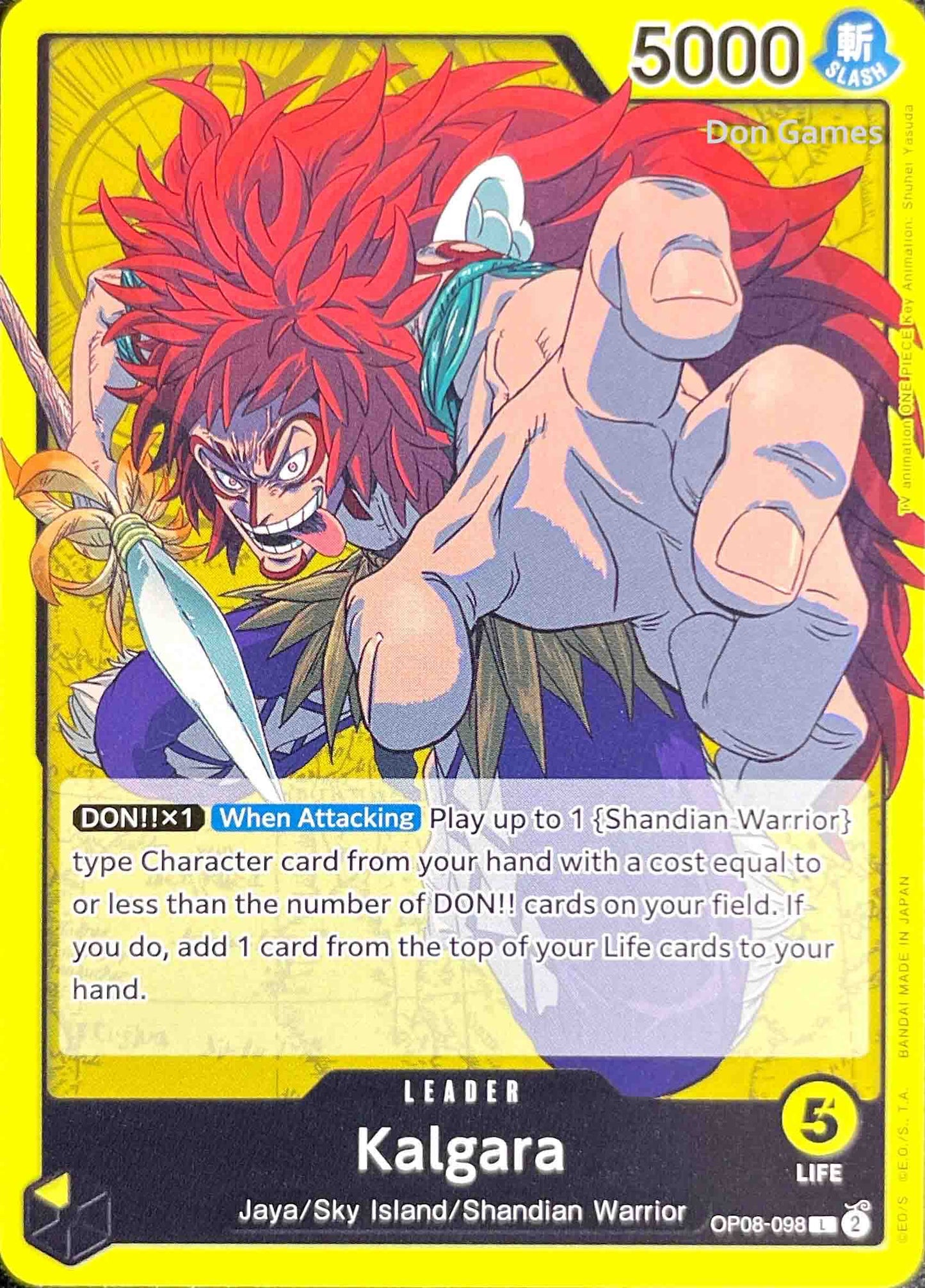 OP08-098 Kalgara Leader Card