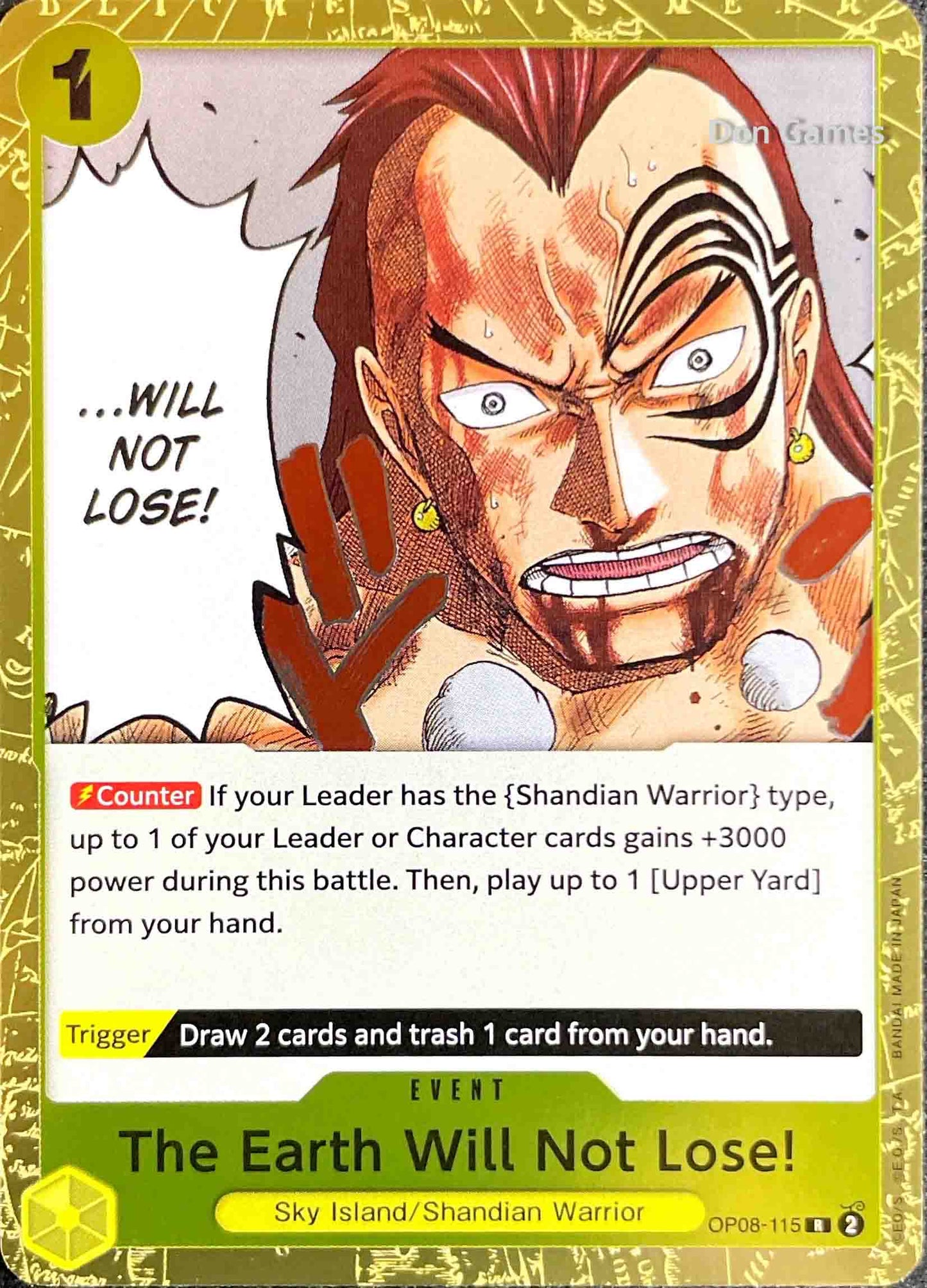 OP08-115 The Earth Will Not Lose! Event Card