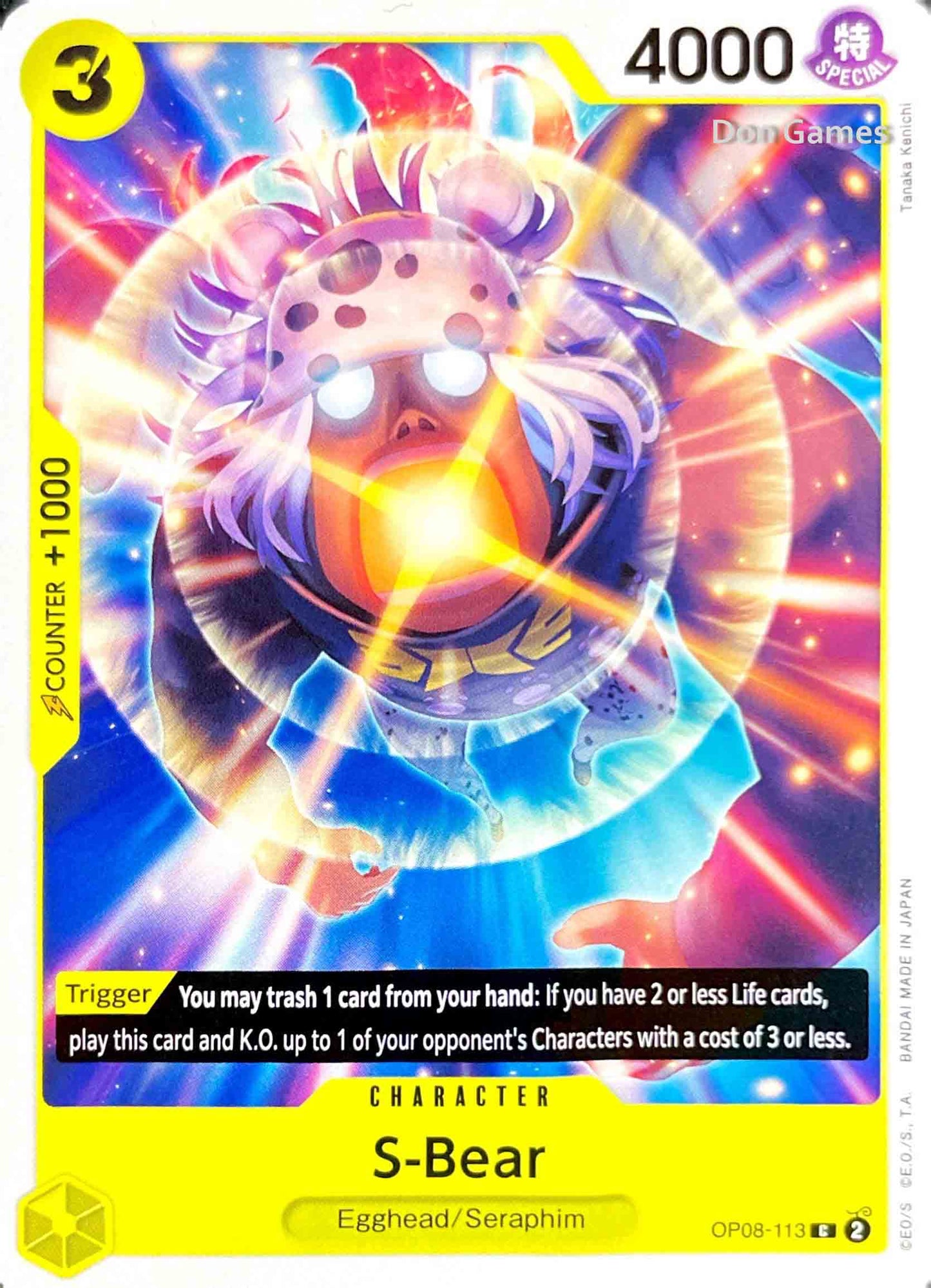 OP08-113 S-Bear Character Card