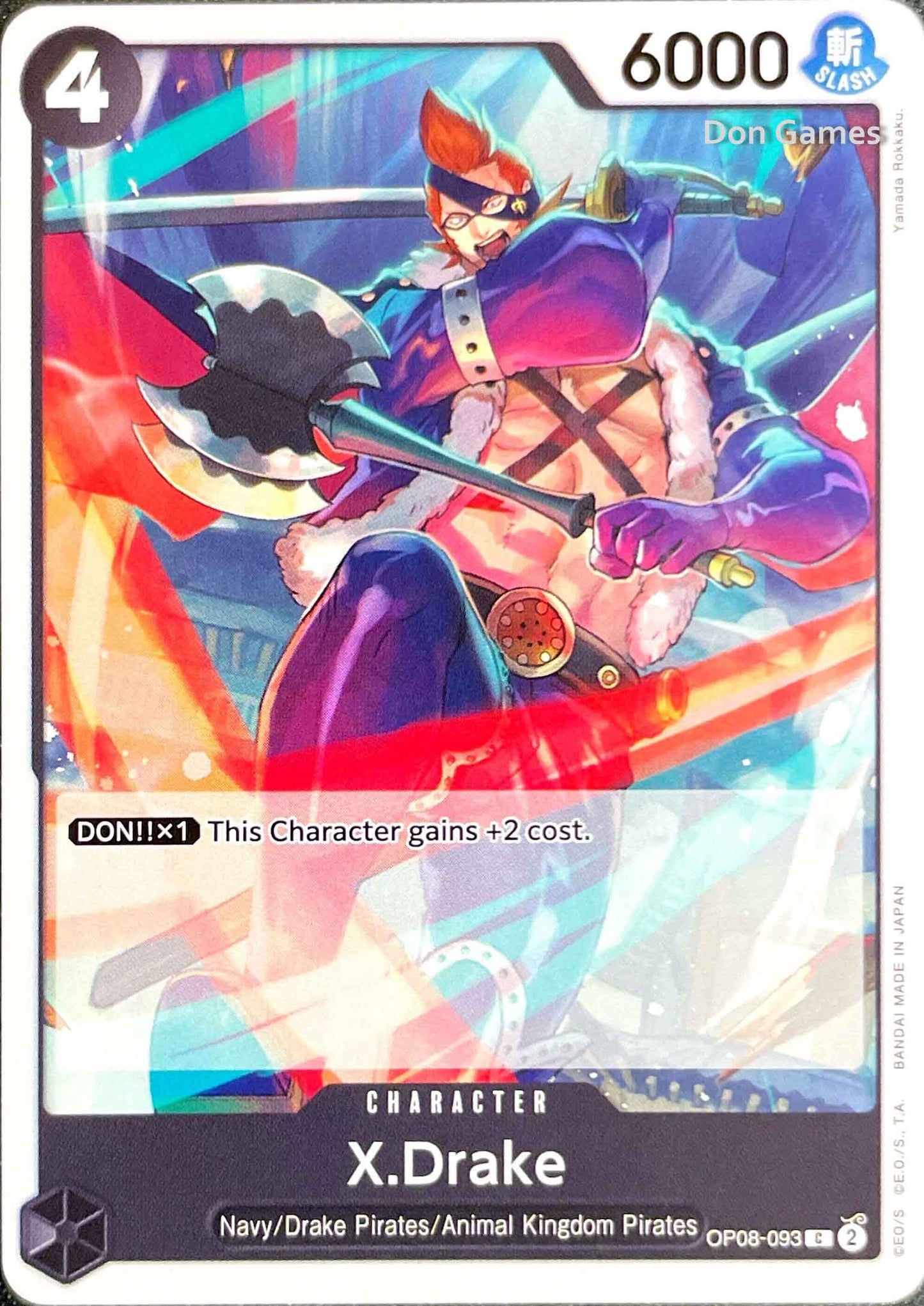 OP08-093 X. Drake Character Card