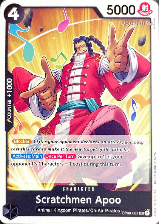 OP08-087 Scratchmen Apoo Character Card