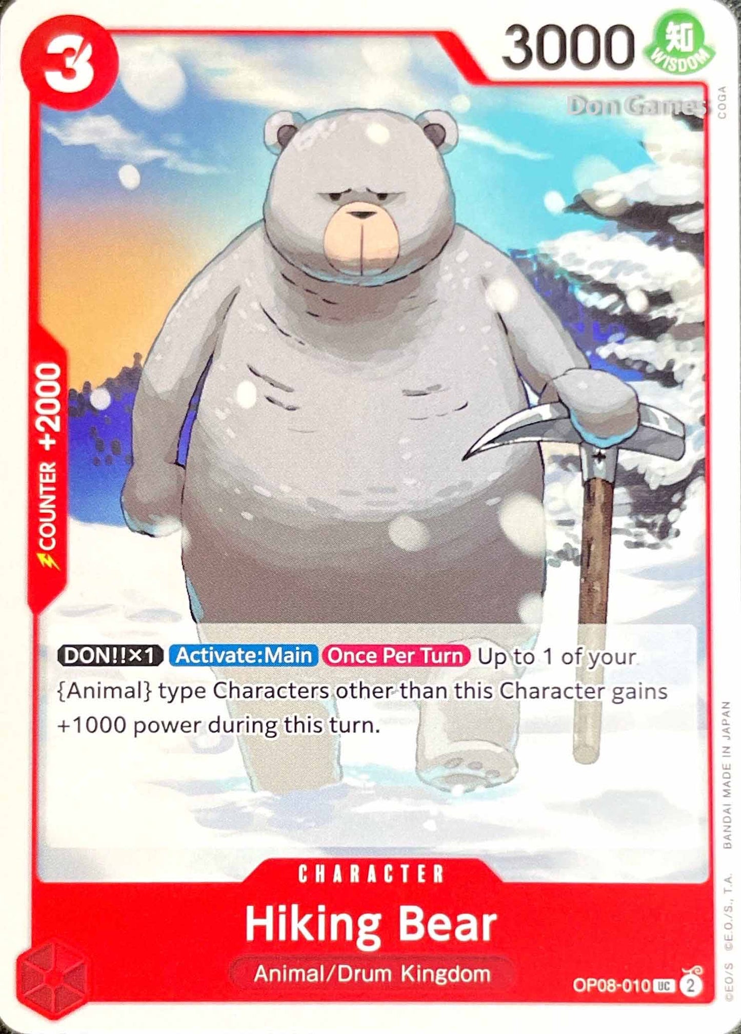 OP08-010 Hiking Bear Character Card