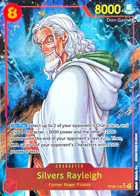 OP08-118 Silvers Rayleigh Character Card Alternate Art