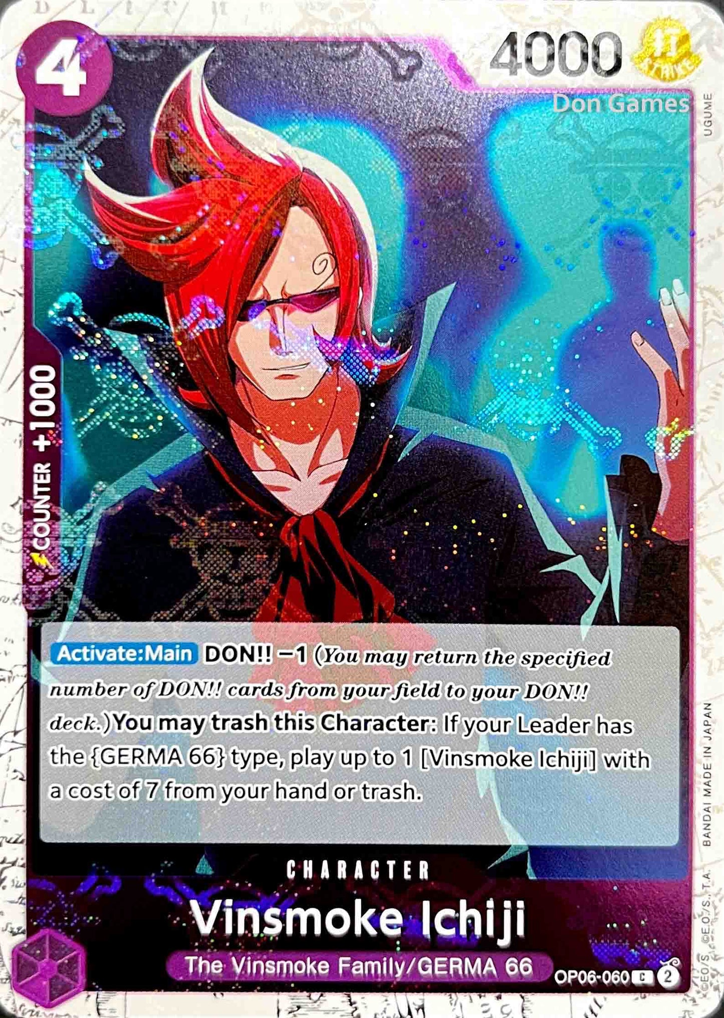 OP06-060 Vinsmoke Ichiji Character Card Skull Foil