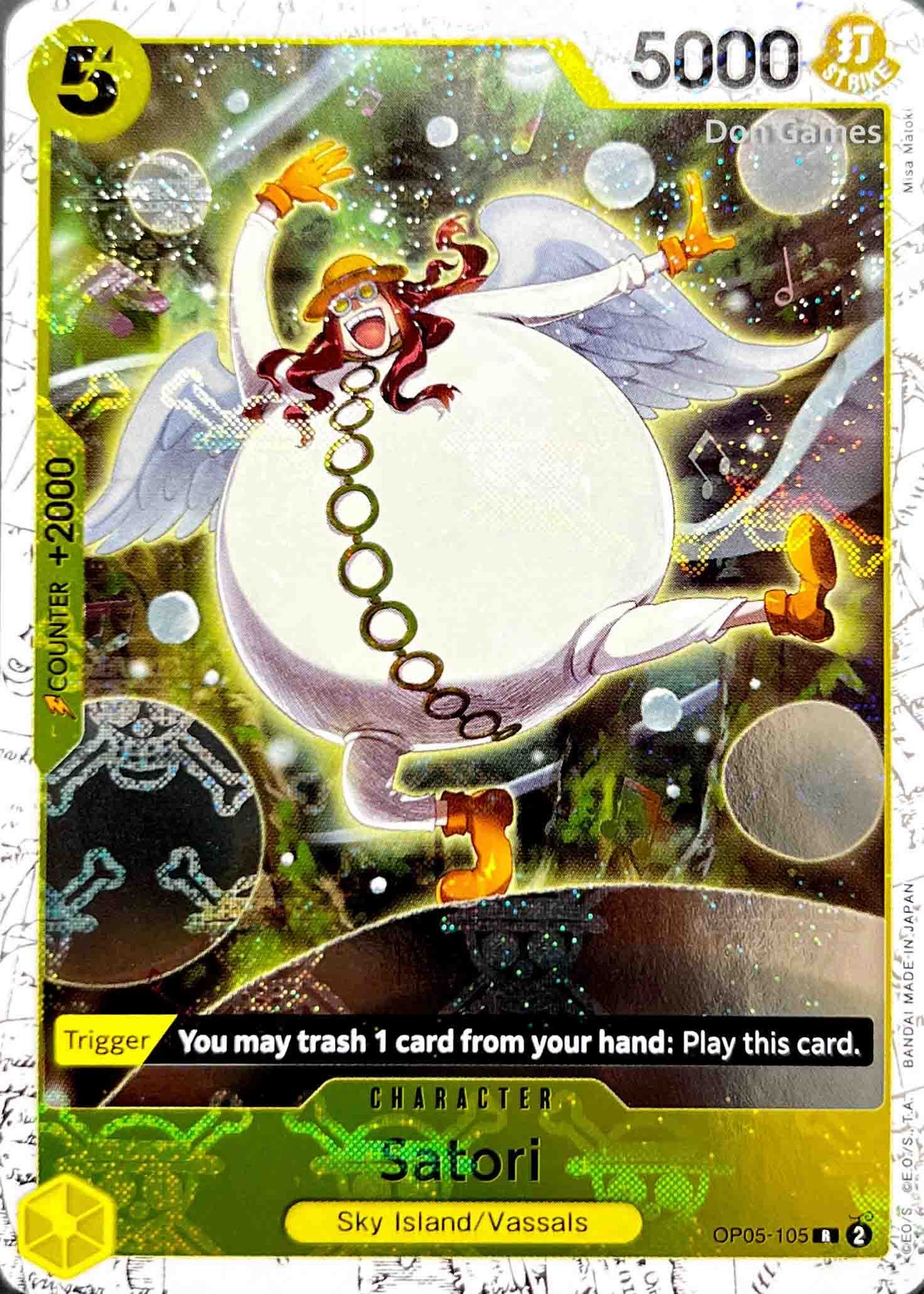 OP05-105 Satori Character Card Skull Foil