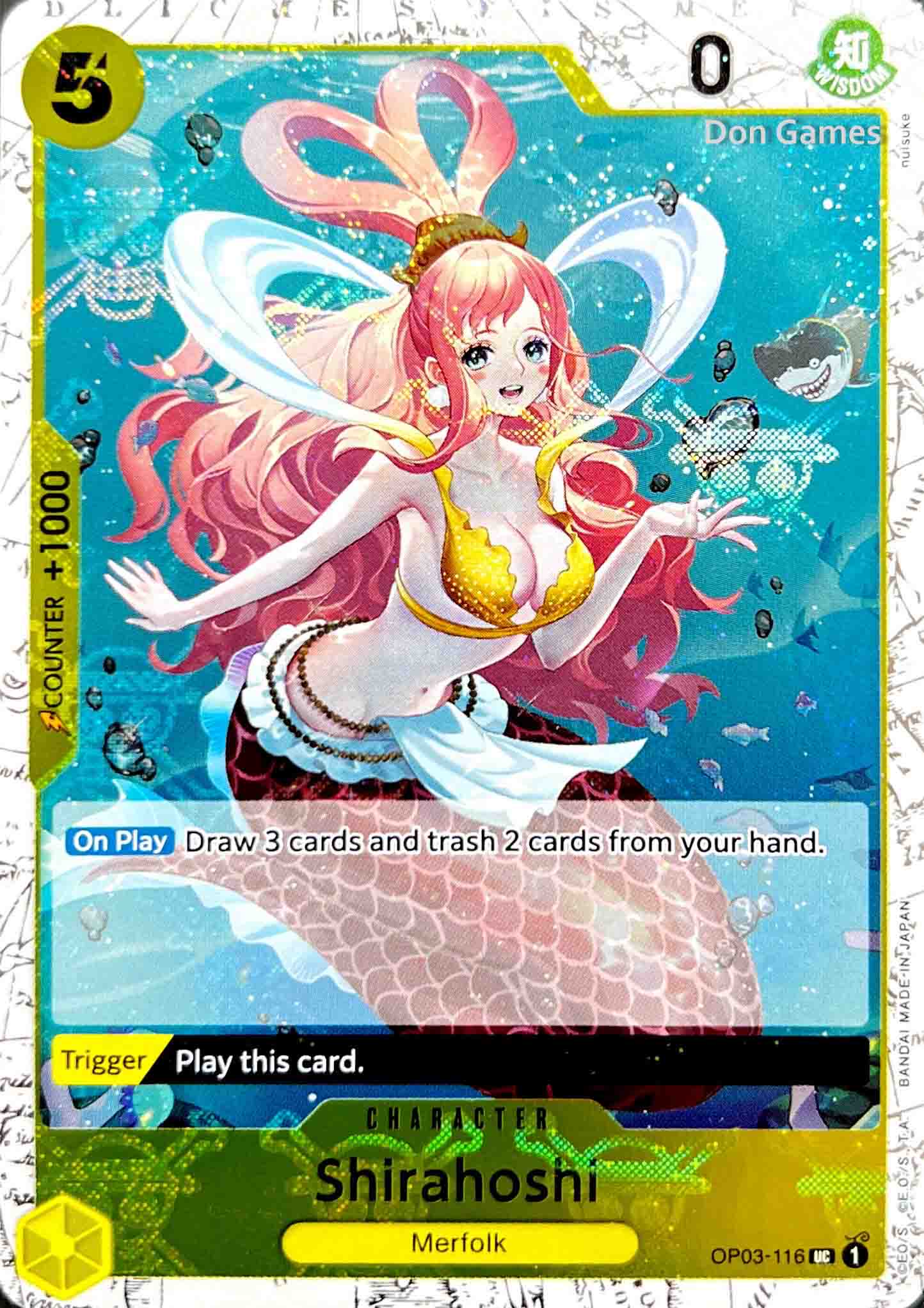 OP03-116 Shirahoshi Character Card Skull Foil