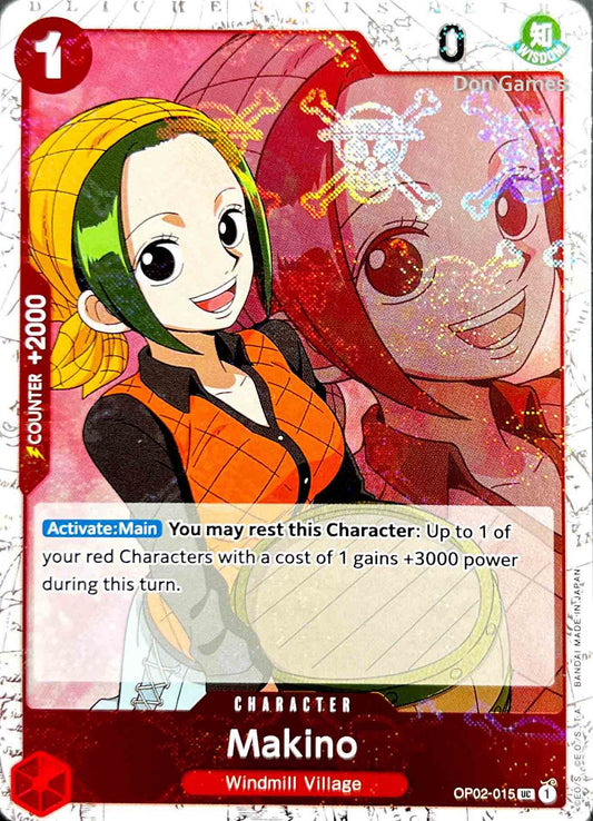 OP02-015 Makino Character Card Skull Foil