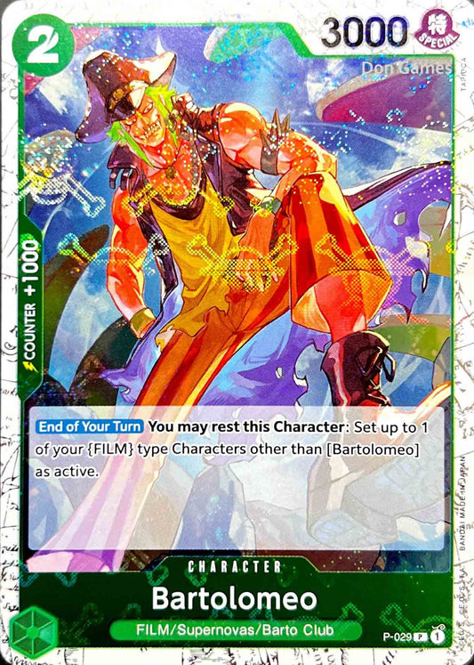 P-029 Bartolomeo Character Card Promo Skull Foil