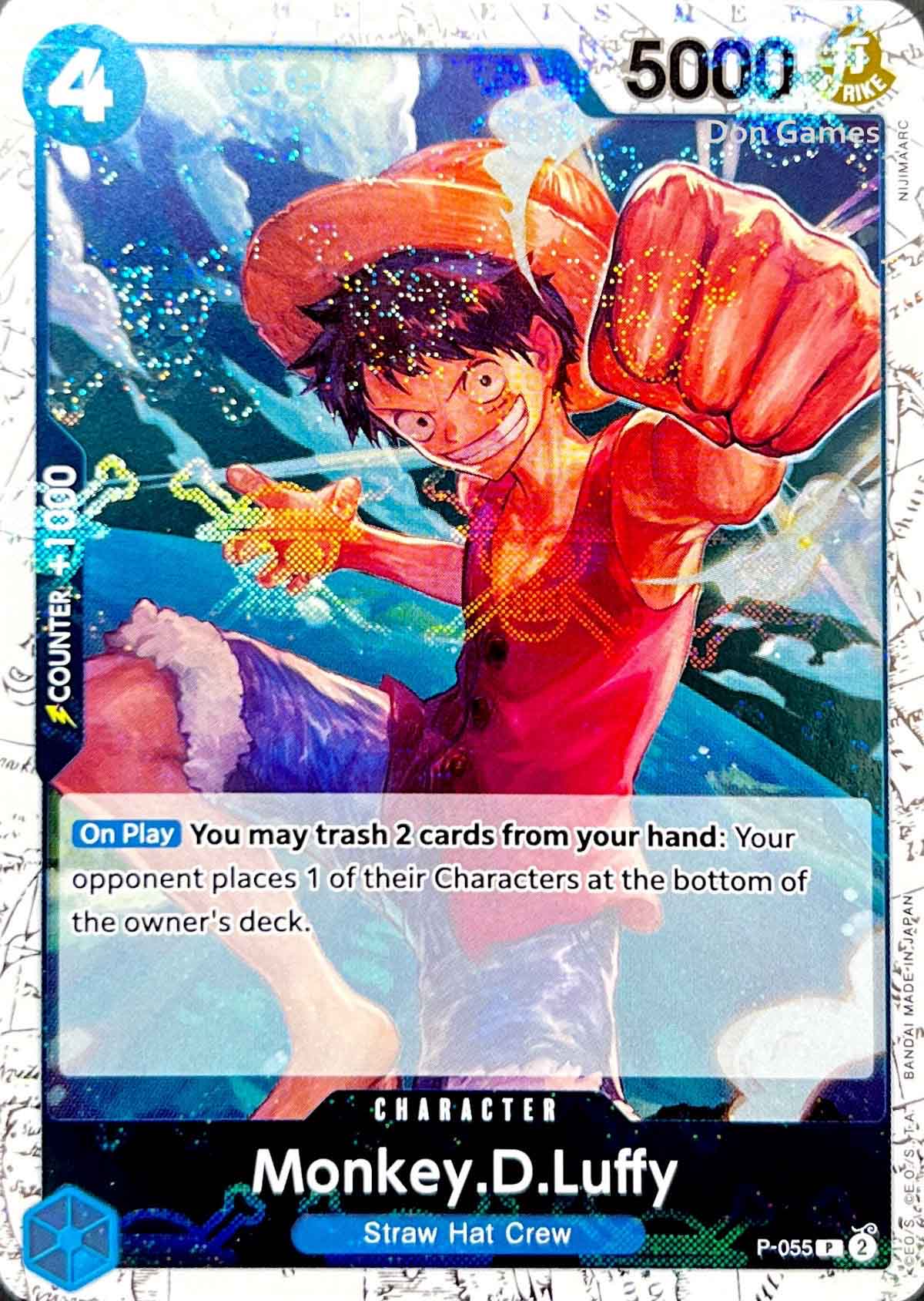 P-055 Monkey. D. Luffy Character Card Promo Skull Foil