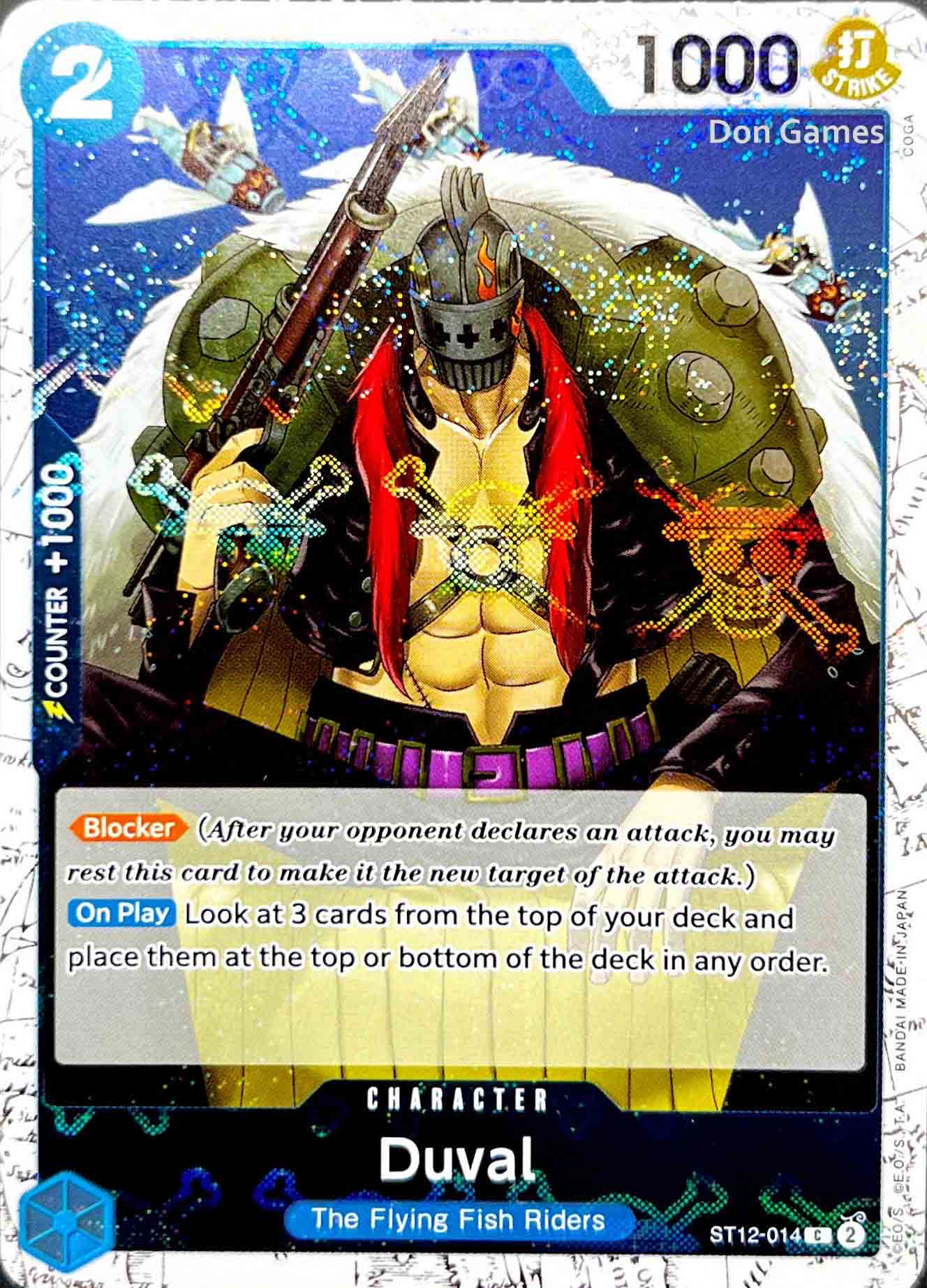 ST12-014 Duval Character Card Skull Foil