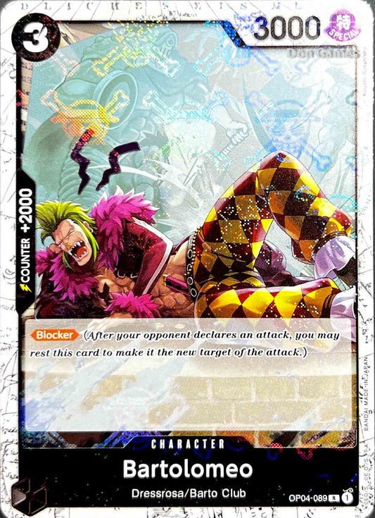 OP04-089 Bartolomeo Character Card Skull Foil