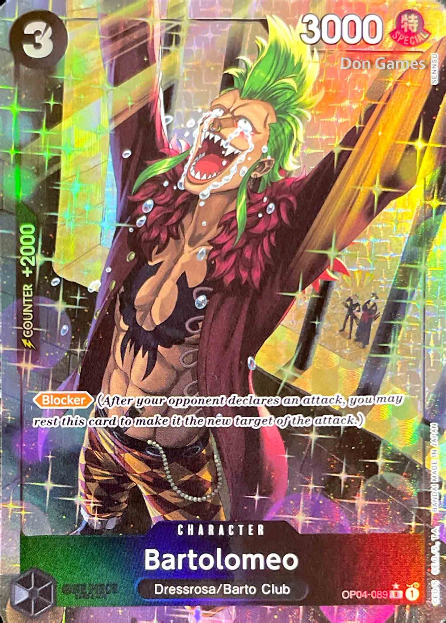 OP04-089 Bartolomeo Character Card Alternate Art (PRB-01)