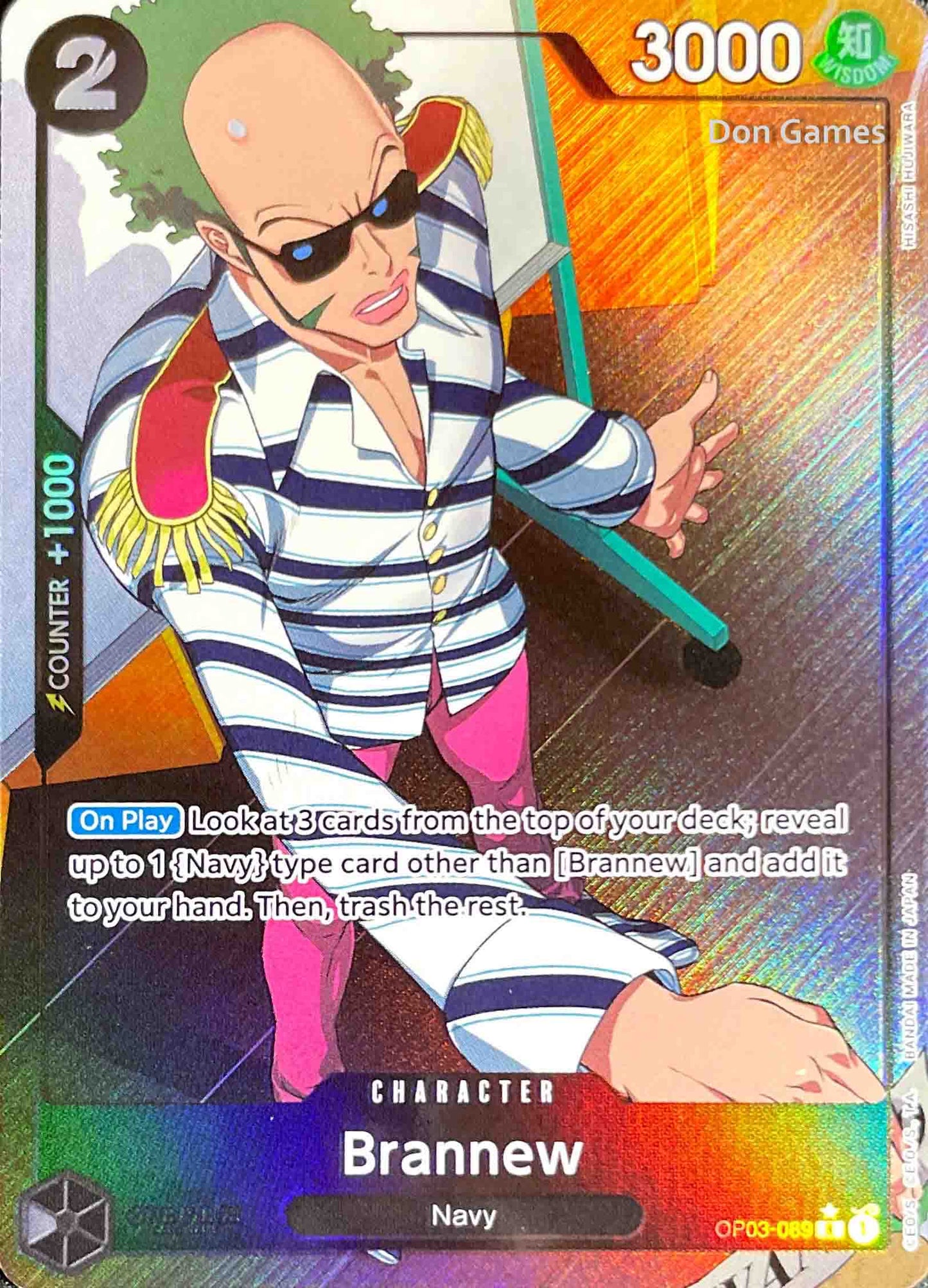 OP03-089 Brannew Character Card Extended Art