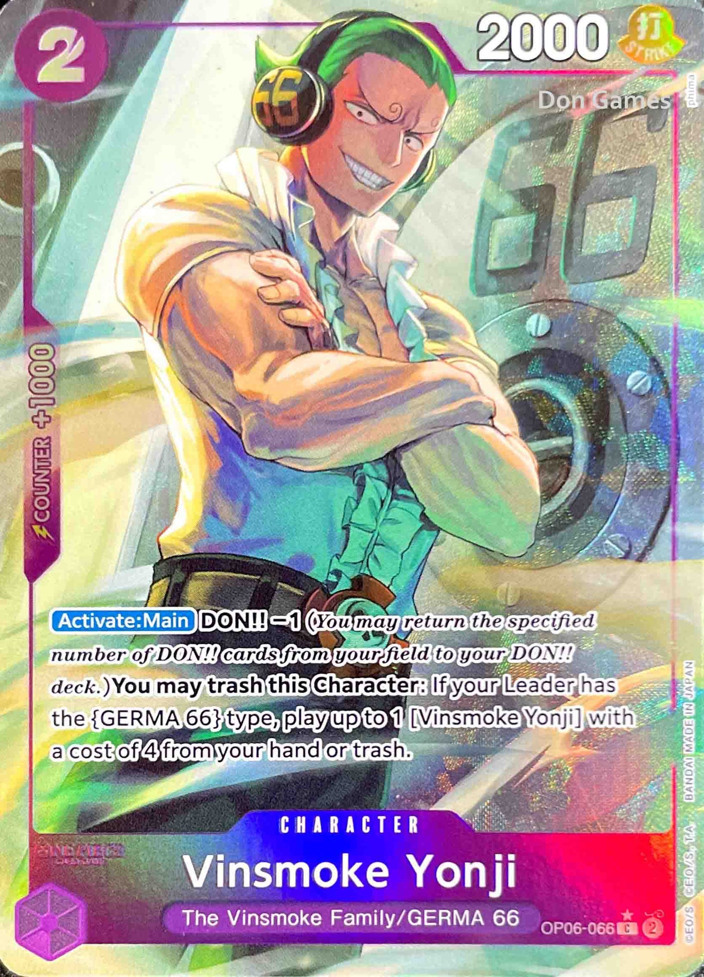 OP06-066 Vinsmoke Yonji Character Card Extended Art