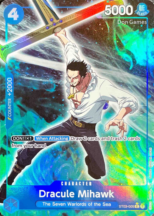 ST03-005 Dracule Mihawk Character Card Extended Art