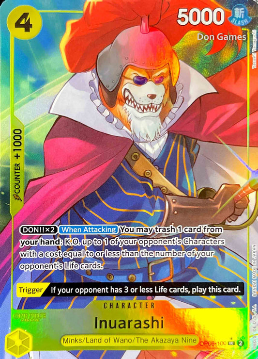 OP06-100 Inuarashi Character Card Extended Art