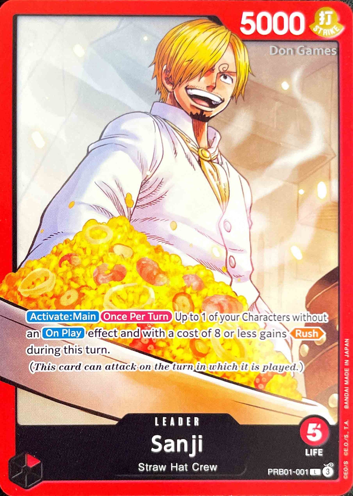 PRB01-001 Sanji Leader Card