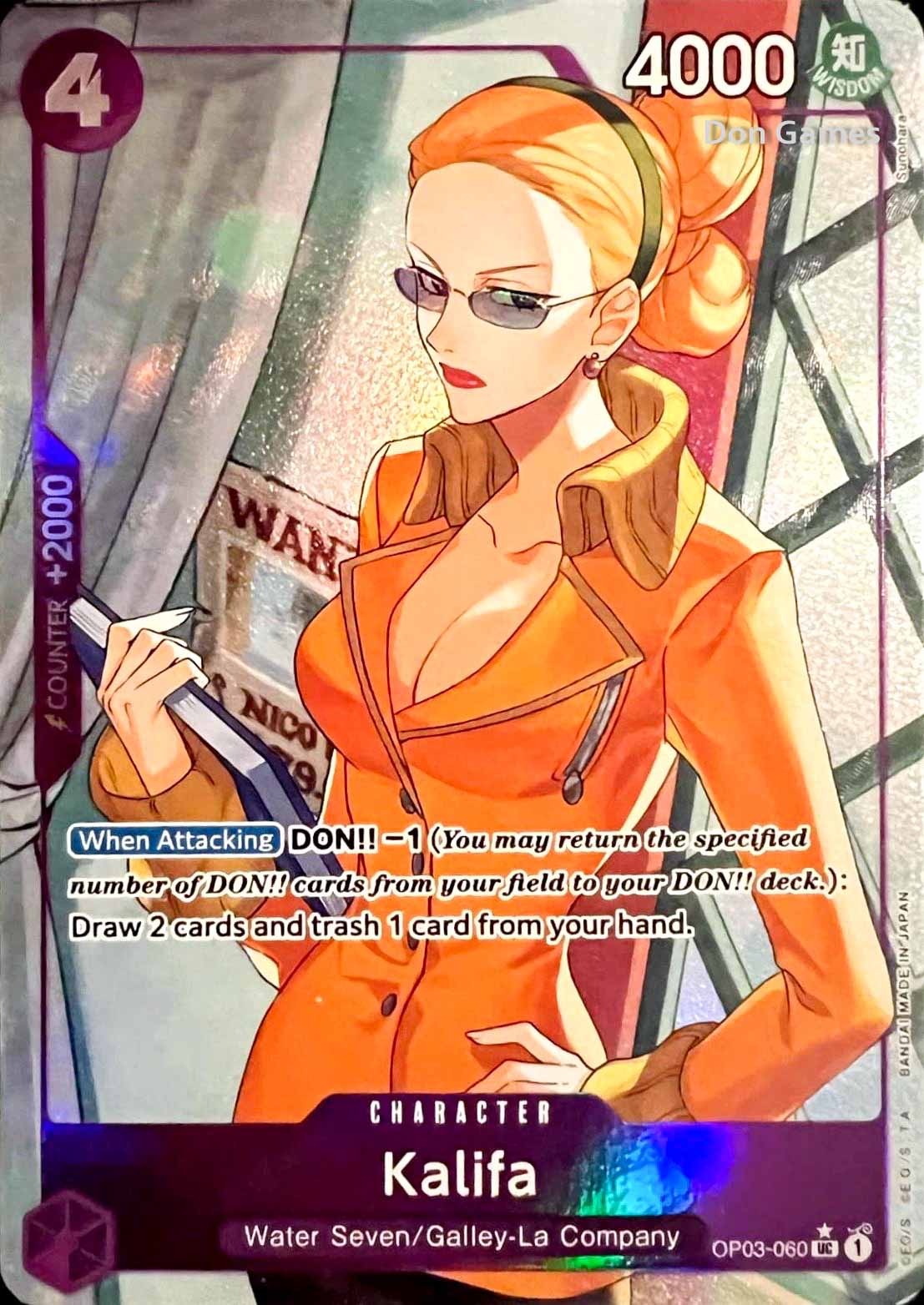 OP03-060 Kalifa Character Card Extended Art