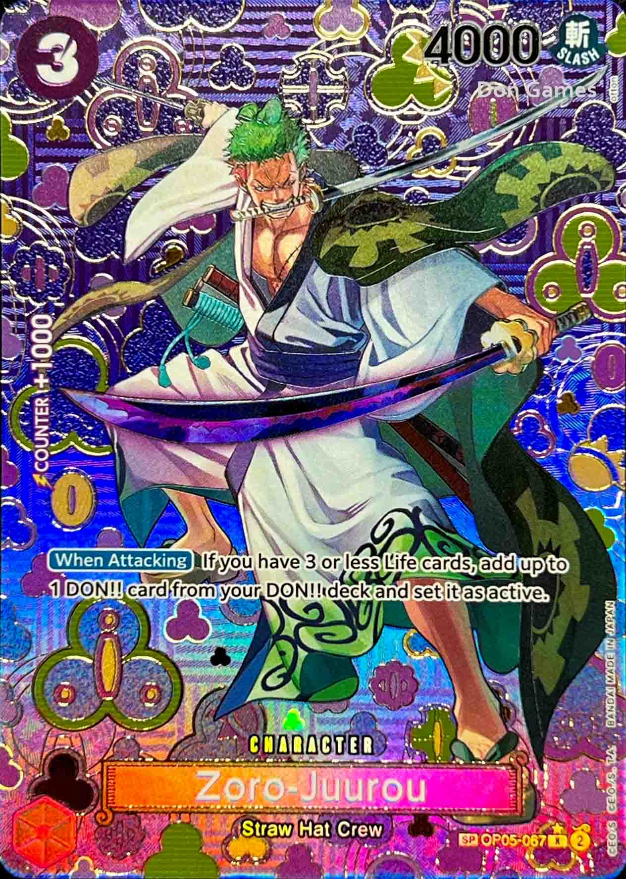 OP05-067 Zoro-Juurou Character Card Special Alternate Art