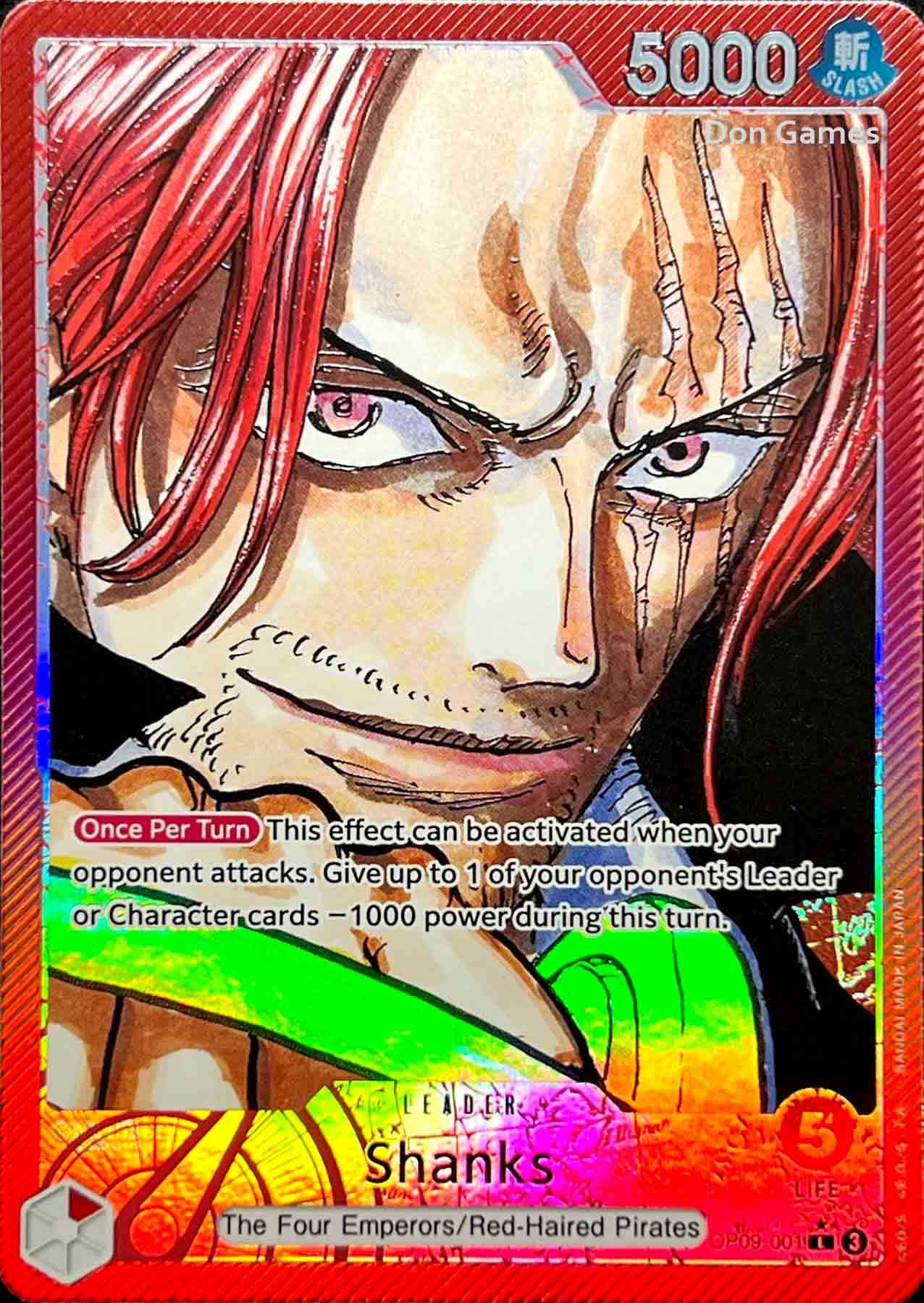 OP09-001 Shanks Leader Card Alternate Art