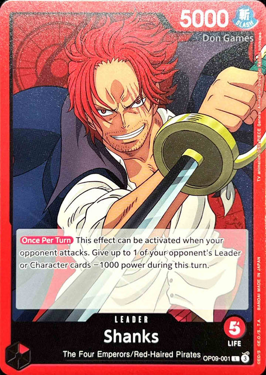 OP09-001 Shanks Leader Card