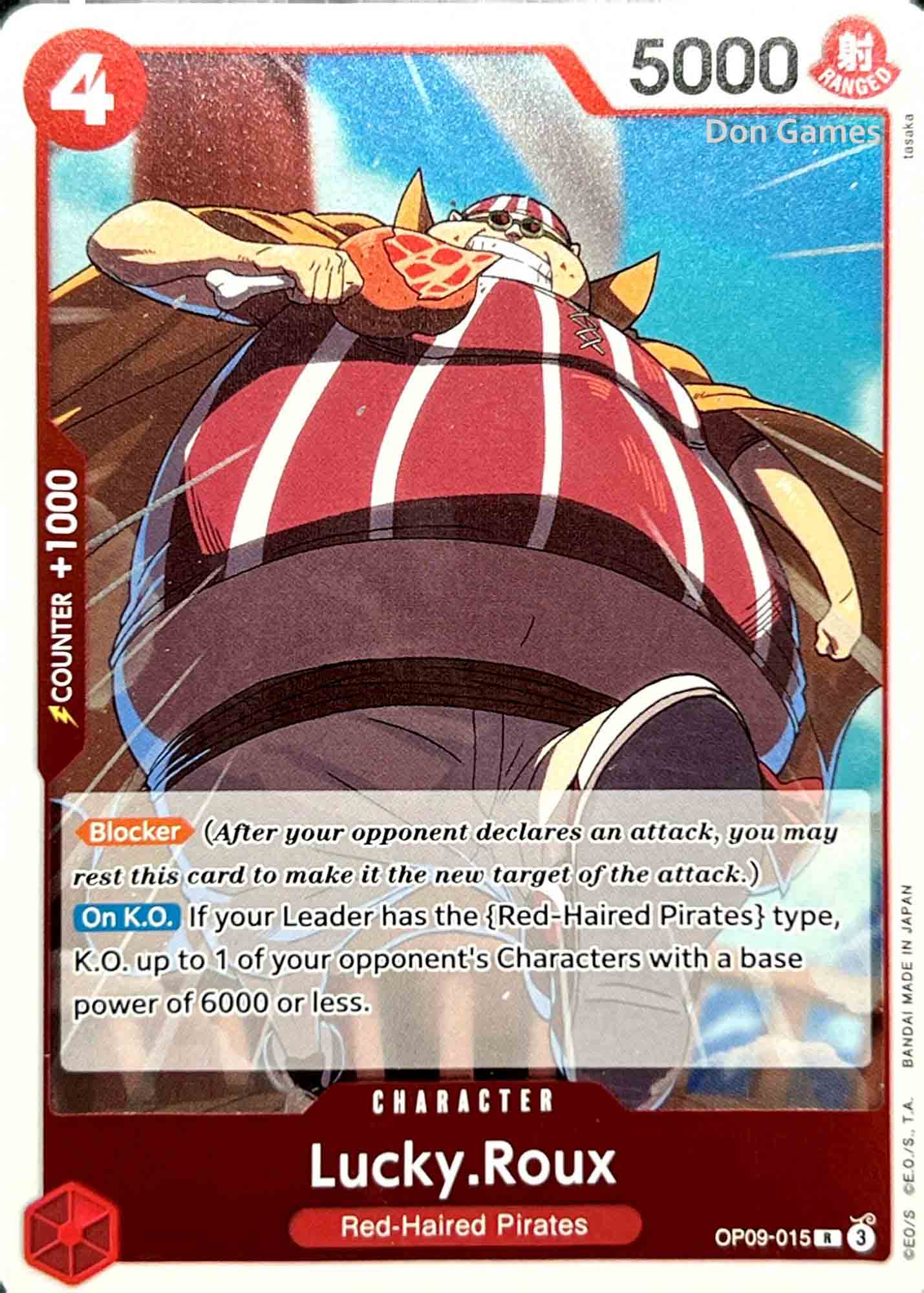 Lucky Roux Powers OP09-015 Lucky. Roux Character Card – Don Games