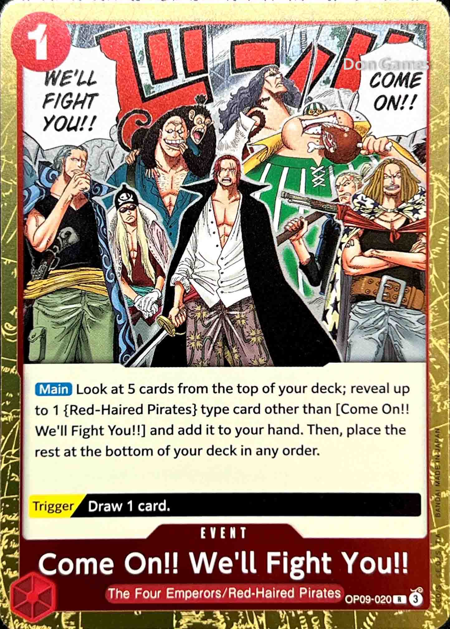 OP09-020 Come On!! We'll Fight You!! Event Card