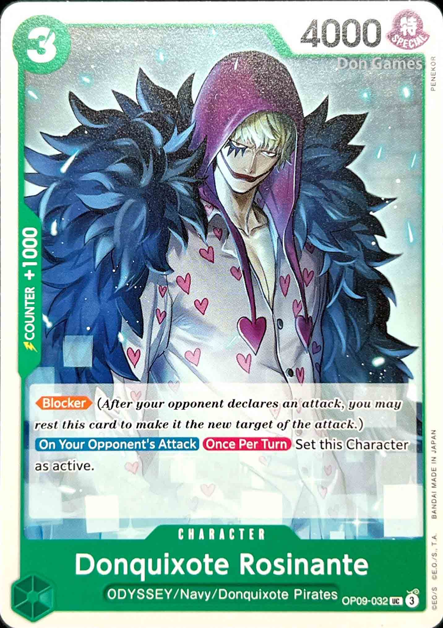 OP09-032 Donquixote Rosinate Character Card