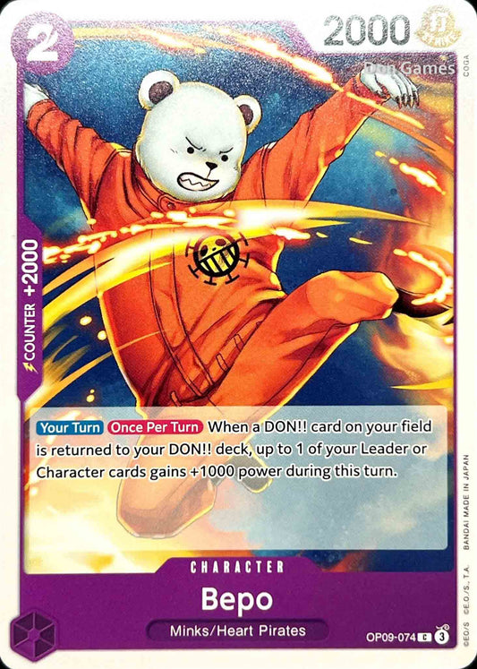 OP09-074 Bepo Character Card