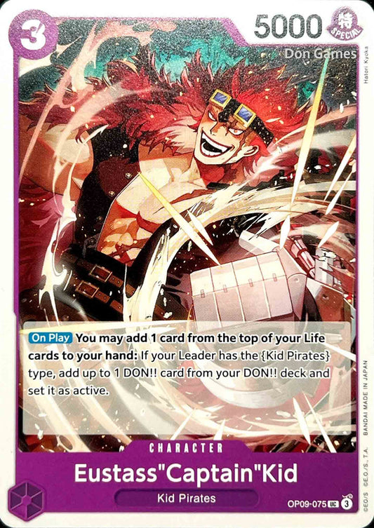 OP09-075 Eustass "Captain" Kid Character Card