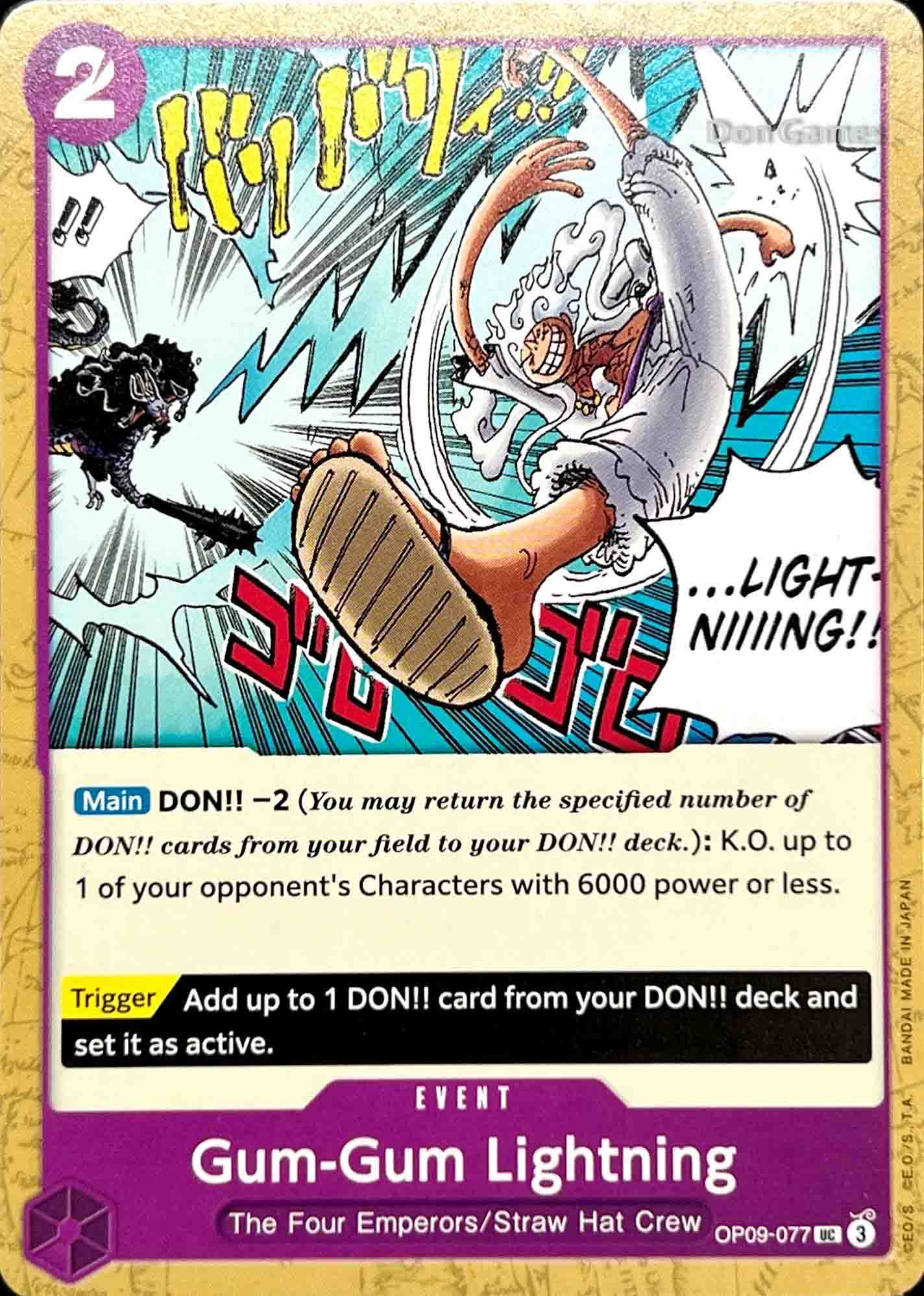 OP09-077 Gum-Gum Lightning Event Card