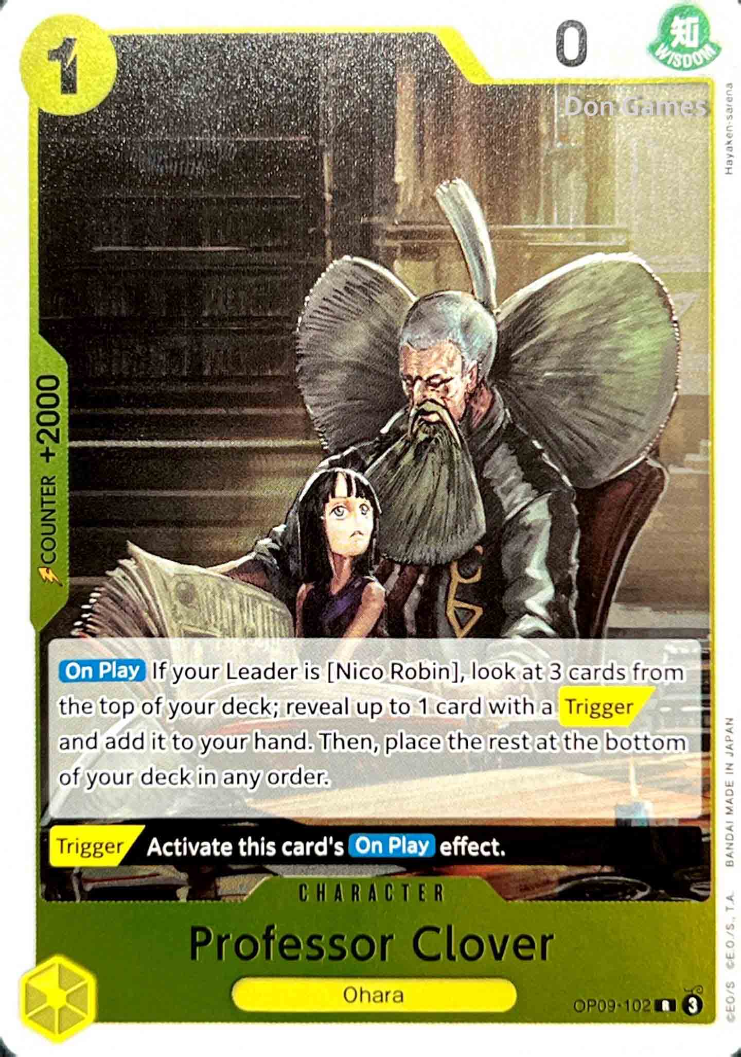 OP09-102 Professor Clover Character Card