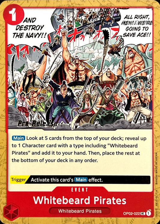 OP02-022 Whitebeard Pirates Event Card Pre-Release