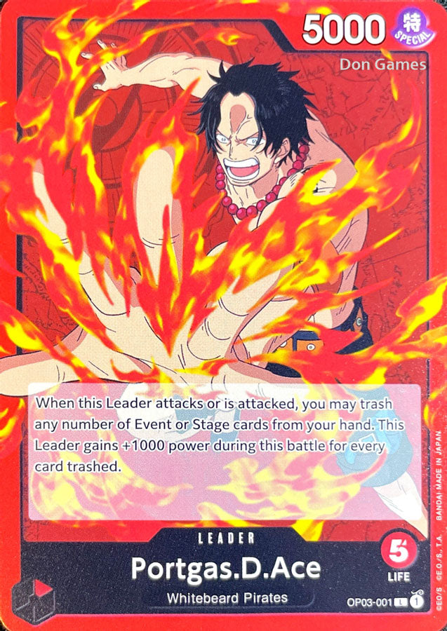 OP03-001 Portgas. D. Ace Leader Card