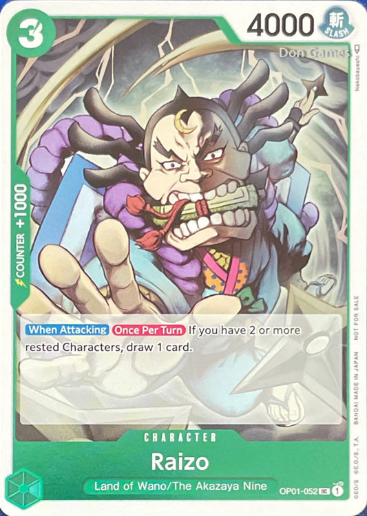 OP01-052 Raizo Character Card Alternate Art Promo