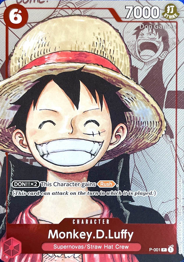 P-001 Monkey. D. Luffy Character Card 25th ANNIVERSARY PREMIUM COLLECT ...