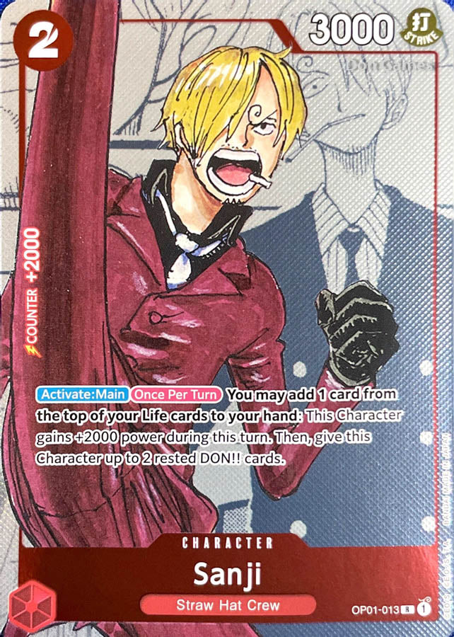One Piece TCG Demo Card Sanji OP01-013 One Piece Demo Deck Card - Near Mint, Ungraded Collectible Card Hero One Piece Action Figures One Piece TCG Demo Card Sanji OP01-013 One Piece Demo Deck Card - Near Mint, Ungraded Collectible Card Hero One Piece Action Figures