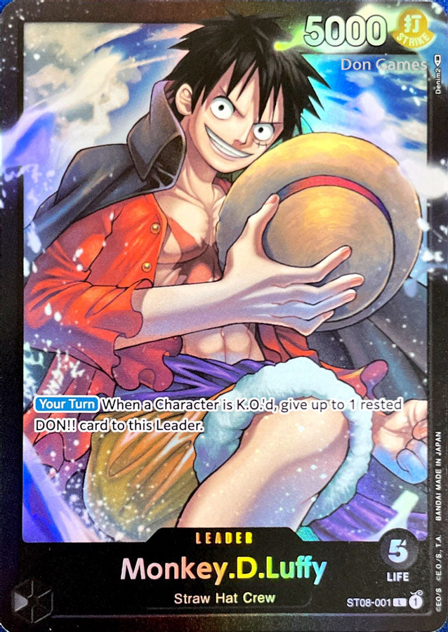 ST08-001 Monkey. D. Luffy Leader Card