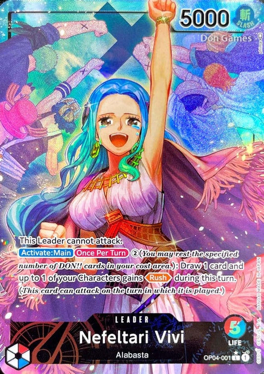 OP04-001 Nefeltari Vivi Leader Card Alternate Art