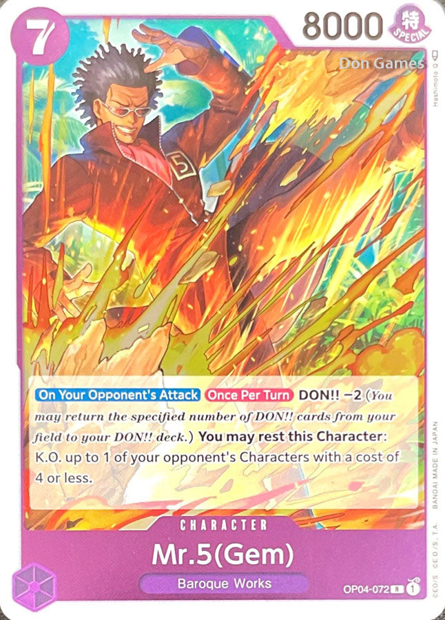 OP04-072 Mr. 5 (Gem) Character Card