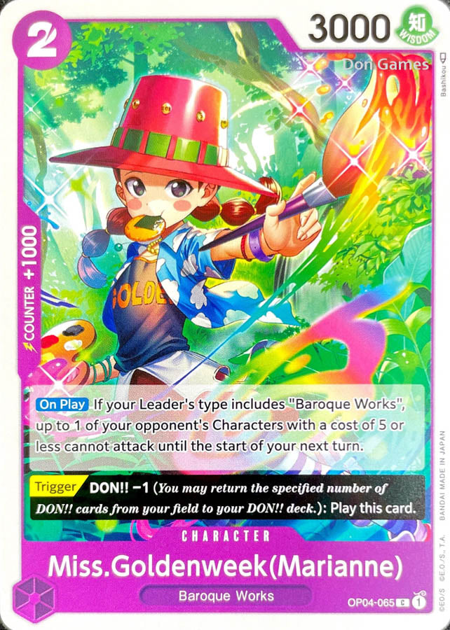 OP04-065 Miss. Goldenweek (Marianne) Character Card