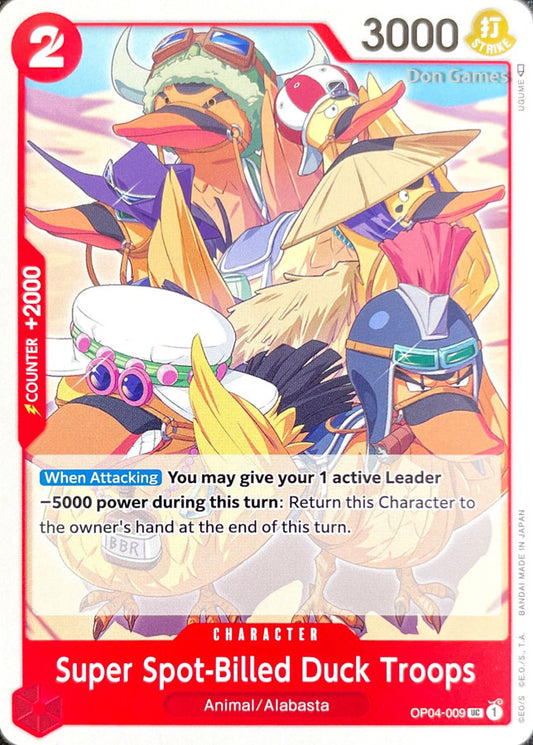 OP04-009 Super Spot-Billed Duck Troops Character Card