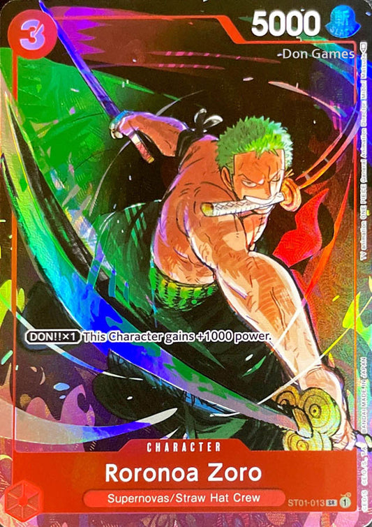 ST01-013 Roronoa Zoro Character Card Gift Collection Alternate Art