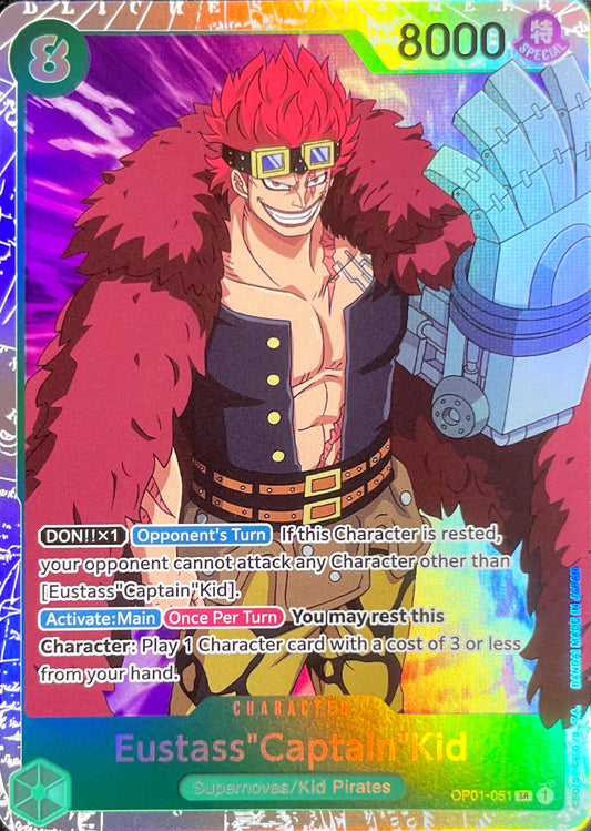 OP01-051 Eustass" Captain" Kid Character Card PRE ERRATA