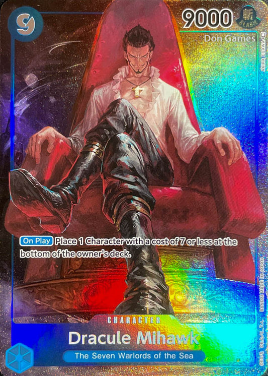 OP01-070 Dracule Mihawk Character Card Alternate Art PRE ERRATA