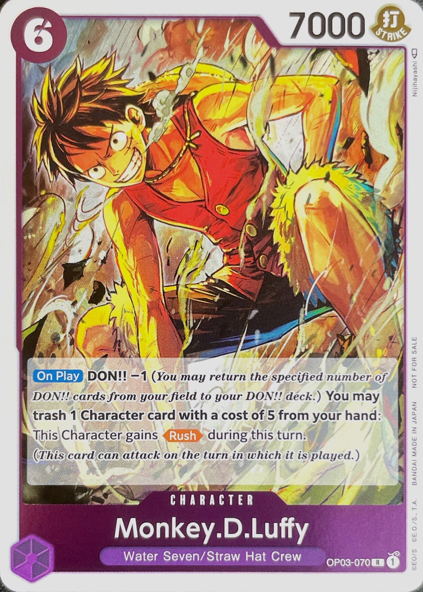 OP03-070 Monkey. D. Luffy Character Card Alternate Art