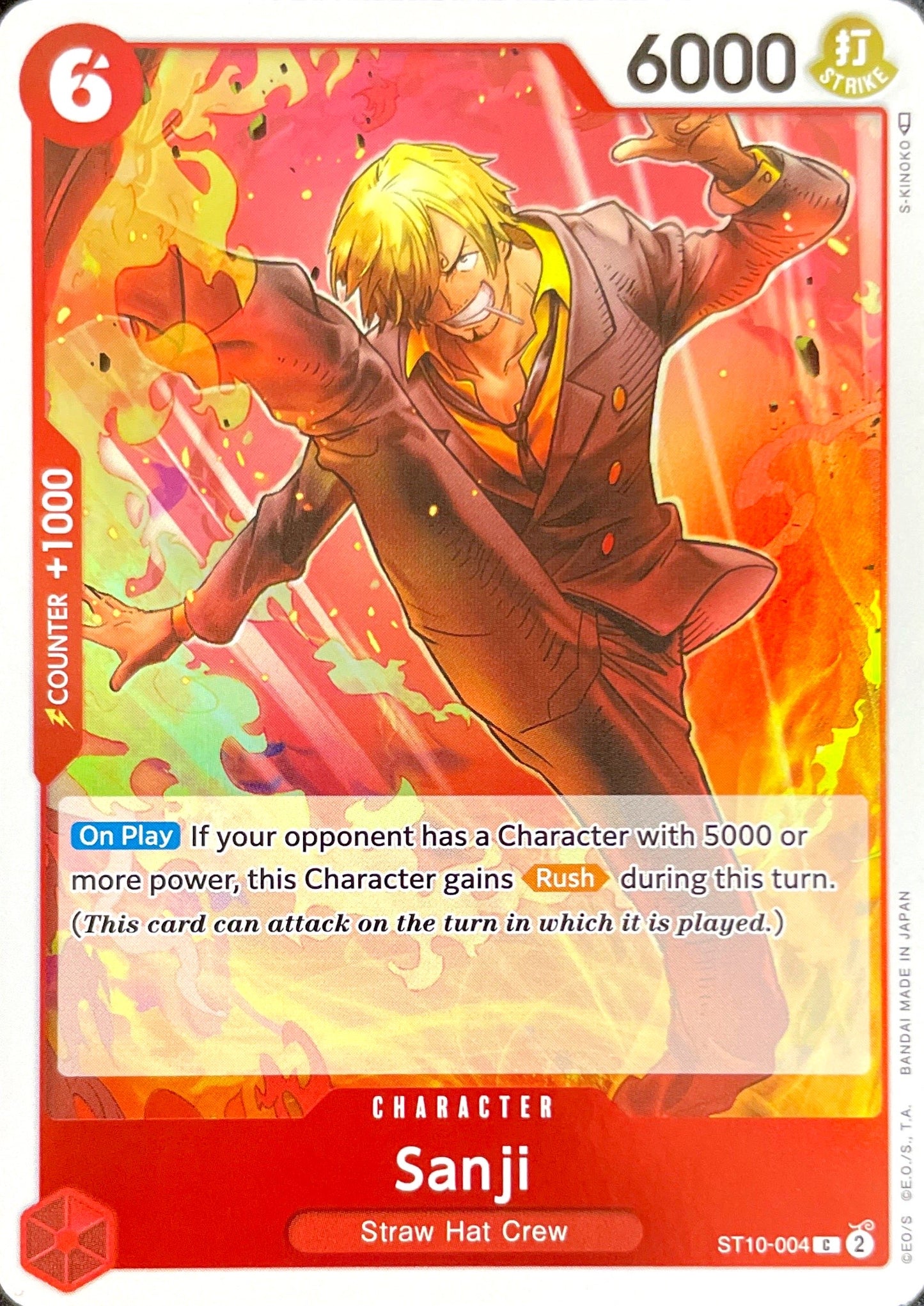 ST10-004 Sanji Character Card