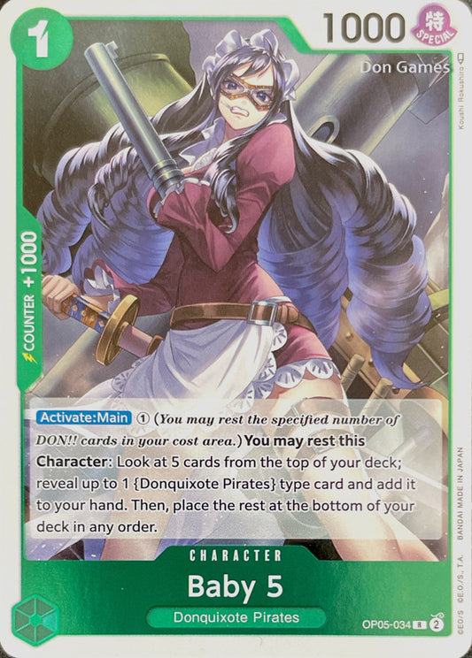 OP05-034 Baby 5 Character Card
