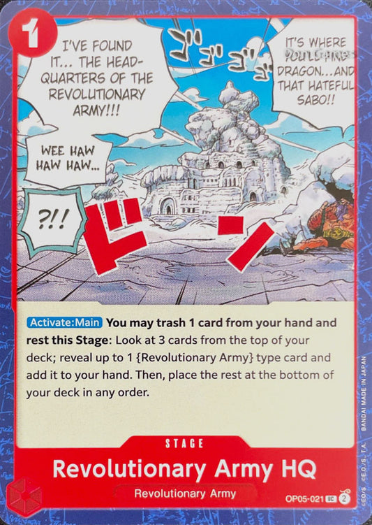 OP05-021 Revolutionary Army HQ Stage Card